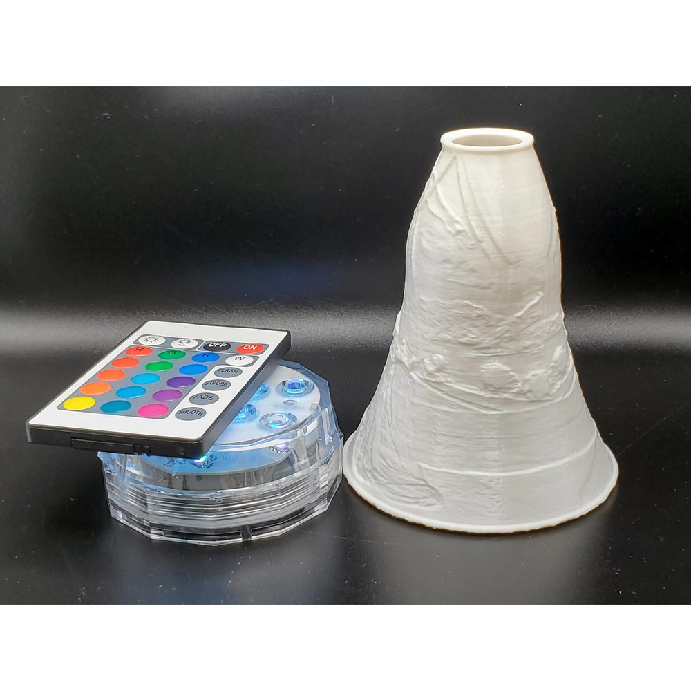 3D Printed Lithophane Holy Jesus 4.5" Bell Lamp Multicolor LED Lantern Light